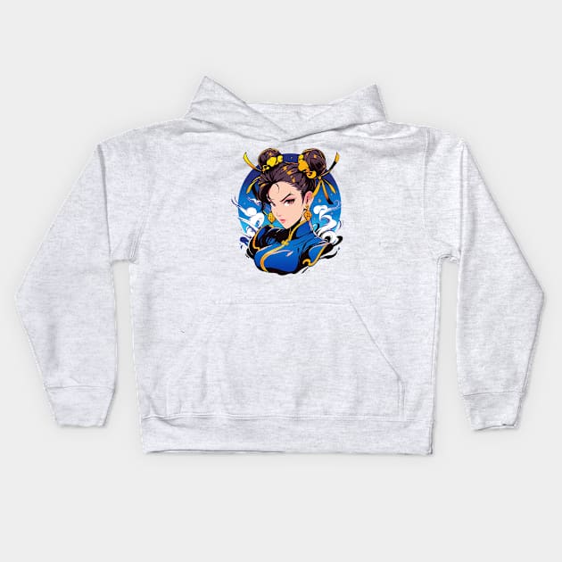 chun li Kids Hoodie by skatermoment